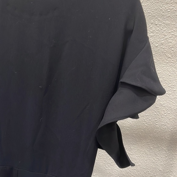 Iro European Black Ruffle Sleeve Jumpsuit w/ Pockets Size 38 (Small) - Picture 4 of 7